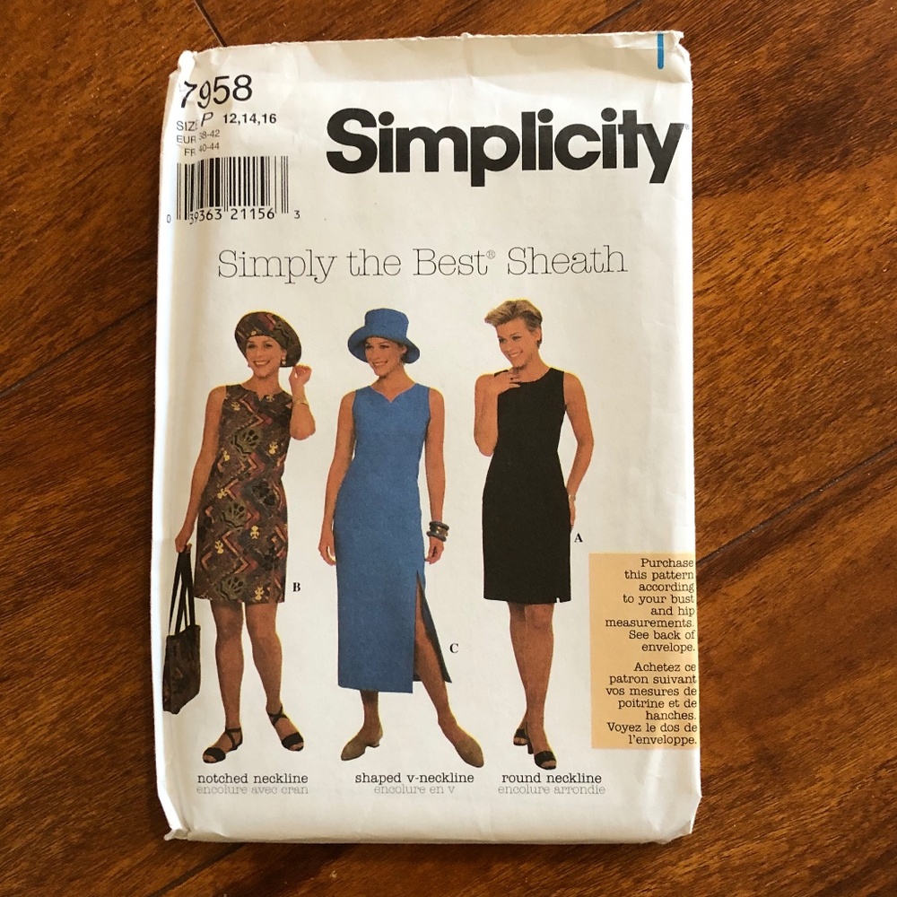 Simplicity 7958 Simply the Best Sheath Sewing Patterns